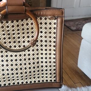 Aldo Tan and Cream Woven Tote
